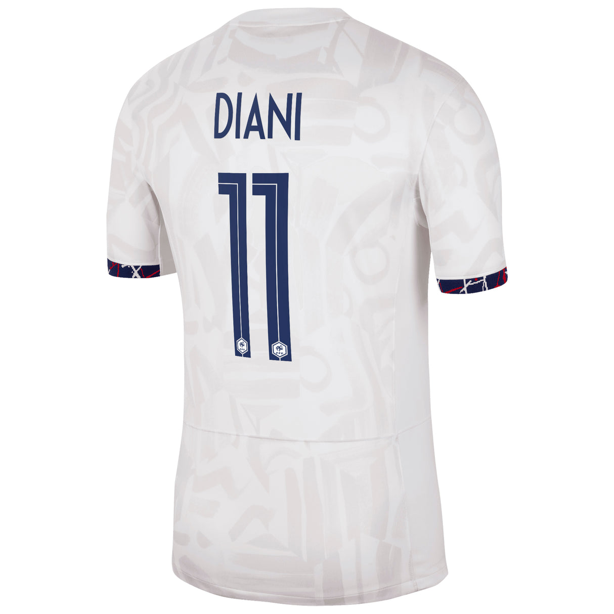 France Women Nike Away Stadium Shirt 2023-24 - Mens with Diani 11 printing - Kit Captain