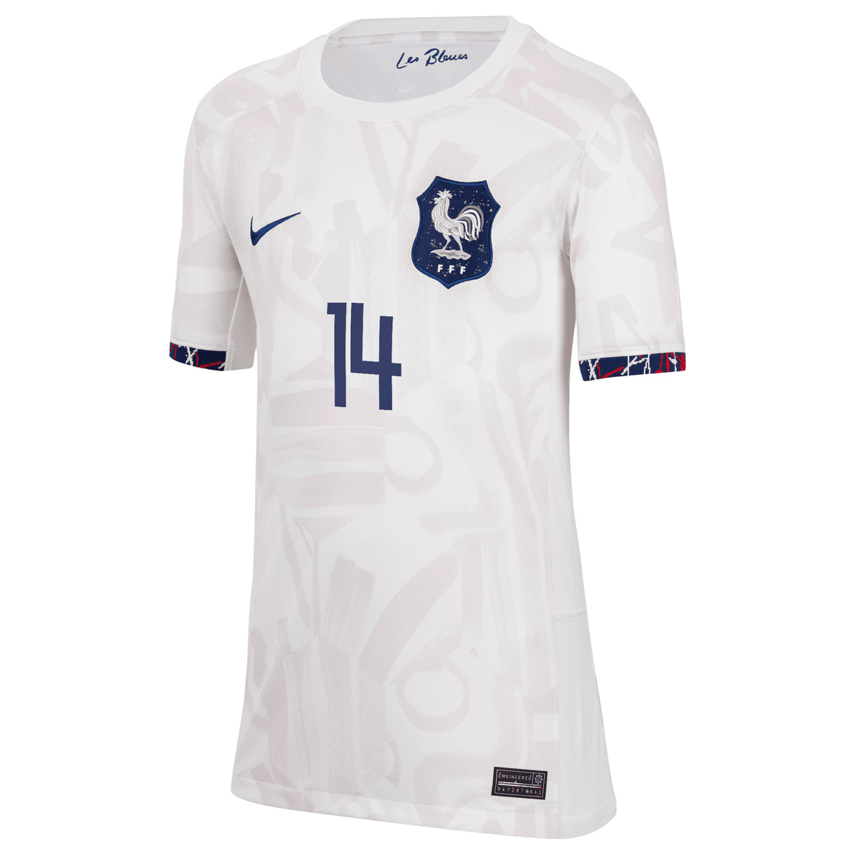 France Women Nike Away Stadium Shirt 2023-24 - Kids with Toletti 14 printing - Kit Captain