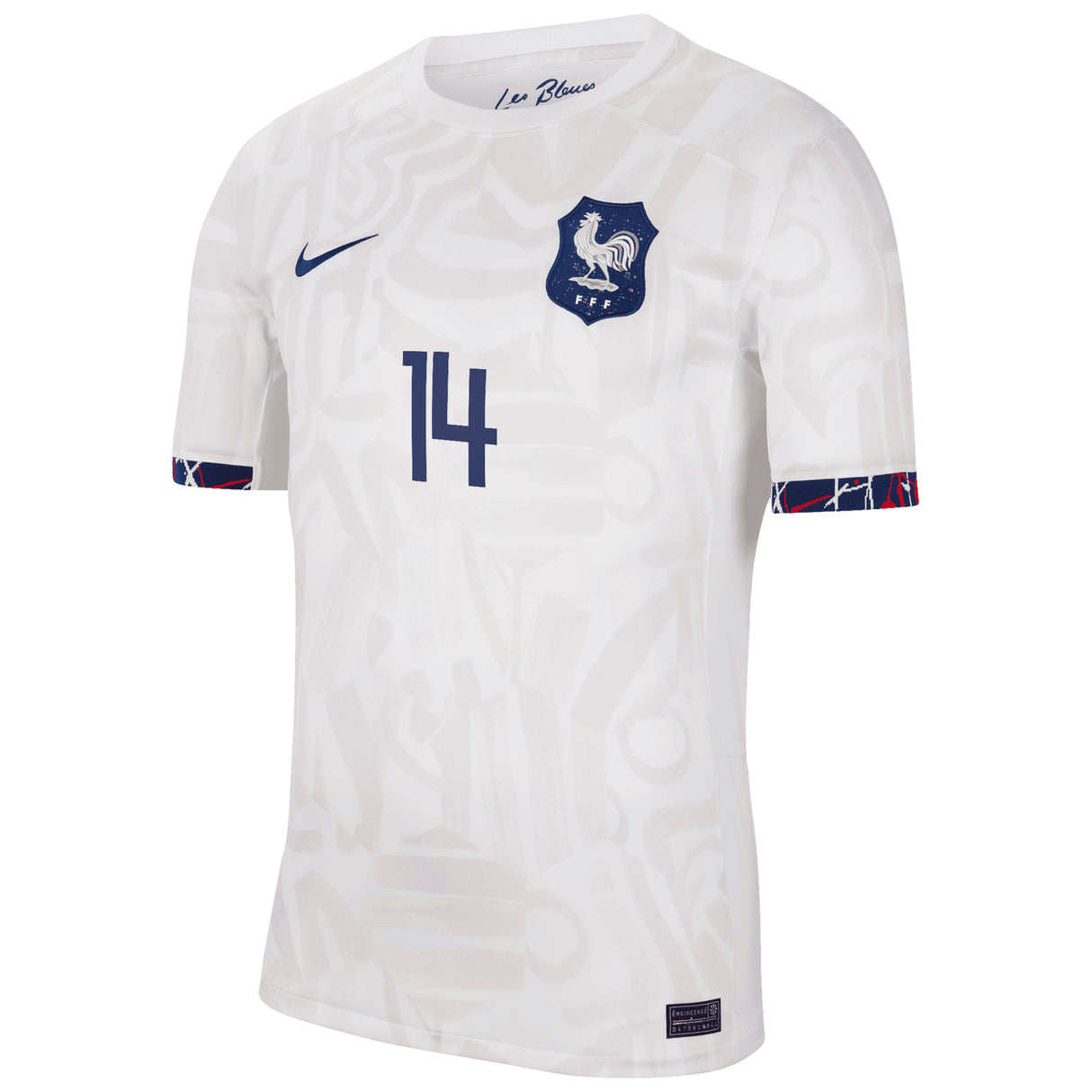 France Women Nike Away Stadium Shirt 2023-24 - Mens with Toletti 14 printing - Kit Captain