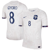 France Women Nike Away Stadium Shirt 2023-24 - Mens with Geyoro 8 printing - Kit Captain