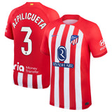 Atlético de Madrid Nike Home Stadium Shirt 2023-24 with Azpilicueta 3 printing - Kit Captain