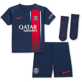 Paris Saint-Germain Nike Home Stadium Kit 2023-24 - Infant with Cher N. 27 printing - Kit Captain