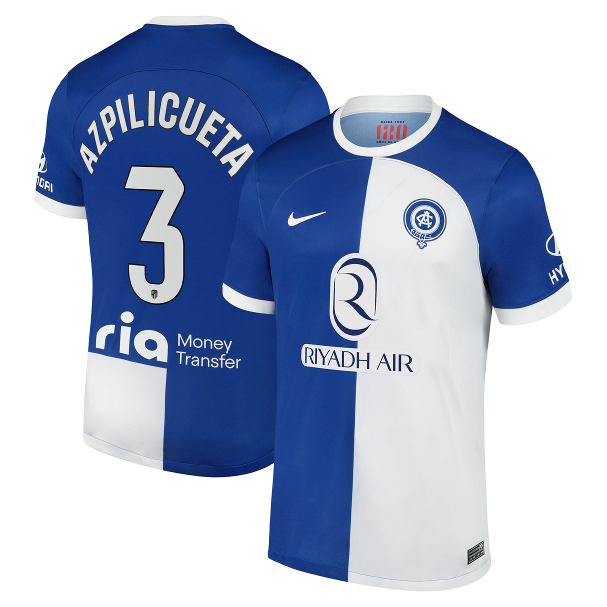 Maglia Nike Away Stadium dell'Atletico Madrid 2023-24 con stampa Azpilicueta 3