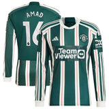 Maglia Manchester United EPL adidas Away 2023-24 - Manica lunga - Con stampa Amad 16