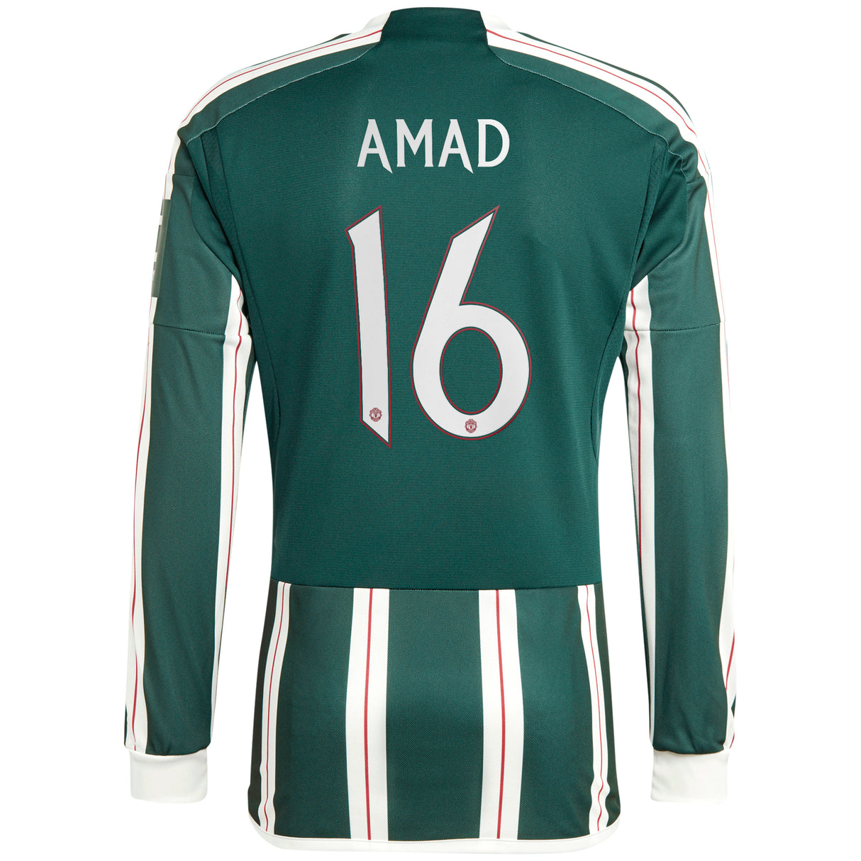 Manchester United Cup Away Shirt 2023-24 - Long Sleeve with Amad 16 printing - Kit Captain