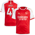 Arsenal adidas Home Shirt 2023-24 - Kids with Rice 41 printing - Kit Captain