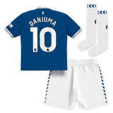 Everton Hummel Home Infant Kit 2023-24 with Danjuma 10 printing - Kit Captain