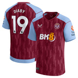 Aston Villa Castore Home Shirt 2023-24 with Diaby 19 printing - Kit Captain