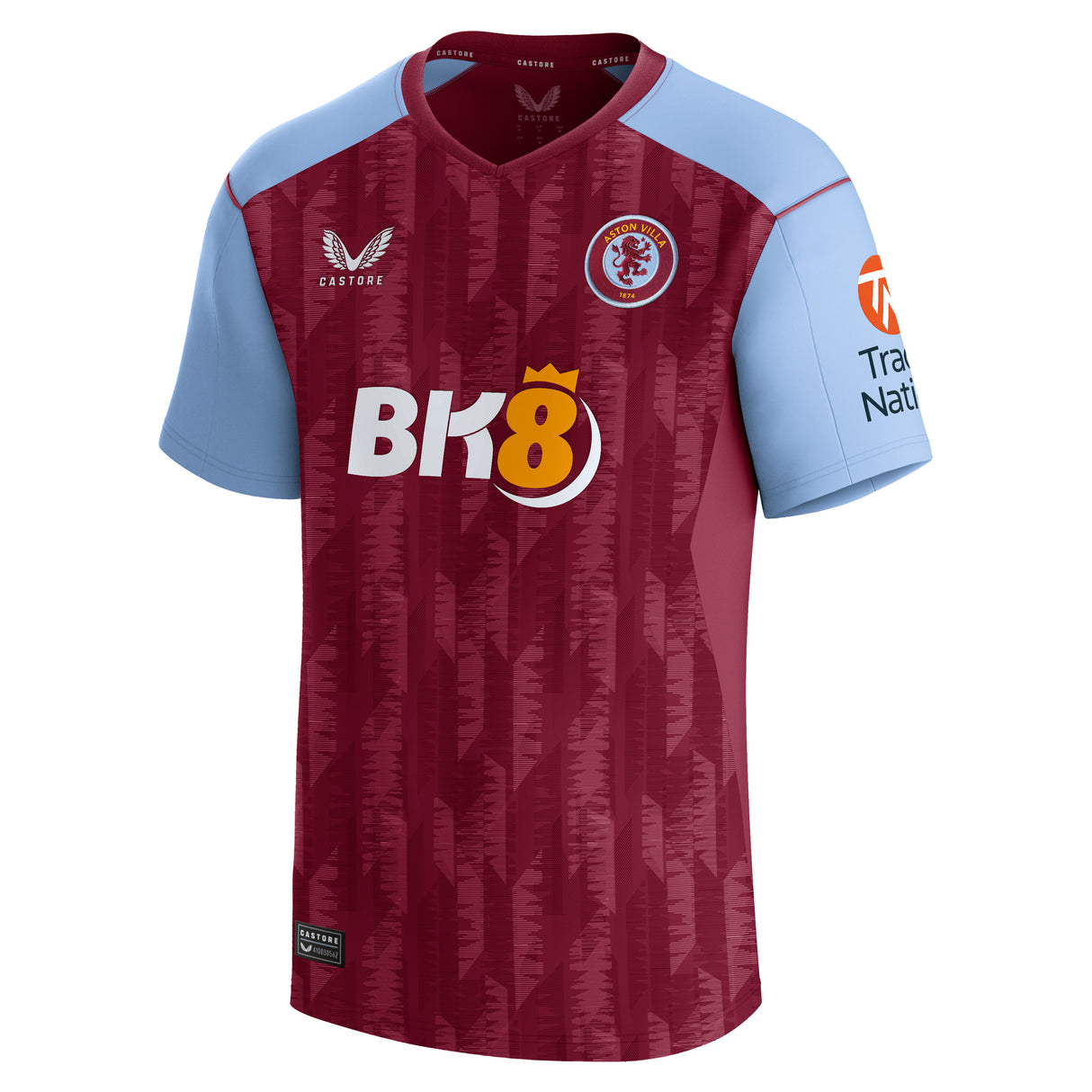 Aston Villa Castore Home Shirt 2023-24 with Diaby 19 printing - Kit Captain