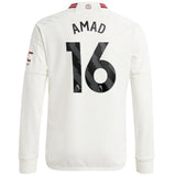 Manchester United EPL adidas Third Shirt 2023-24 - Kids - Long Sleeve -  With Amad Diallo 16 Printing - Kit Captain