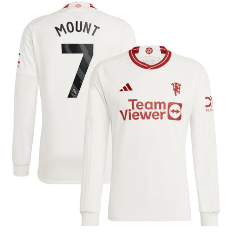 Manchester United EPL adidas Third Shirt 2023-24 - Long Sleeve -  With Mount 7 Printing - Kit Captain