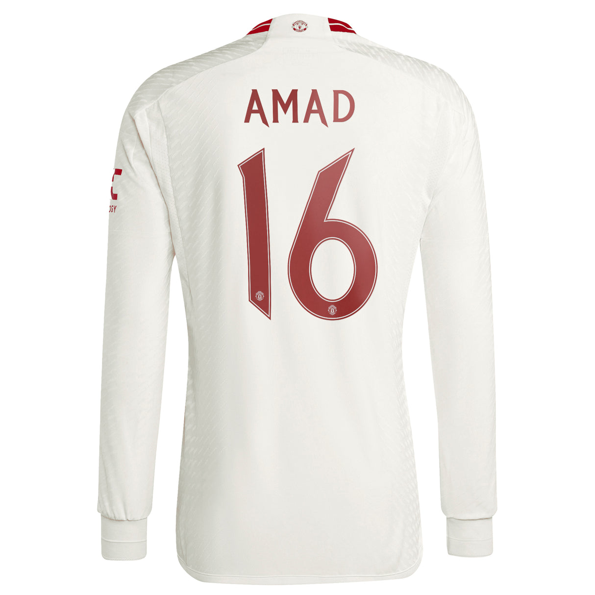 Manchester United Cup Third Authentic Shirt 2023-24 - Long sleeve with Amad 16 printing - Kit Captain