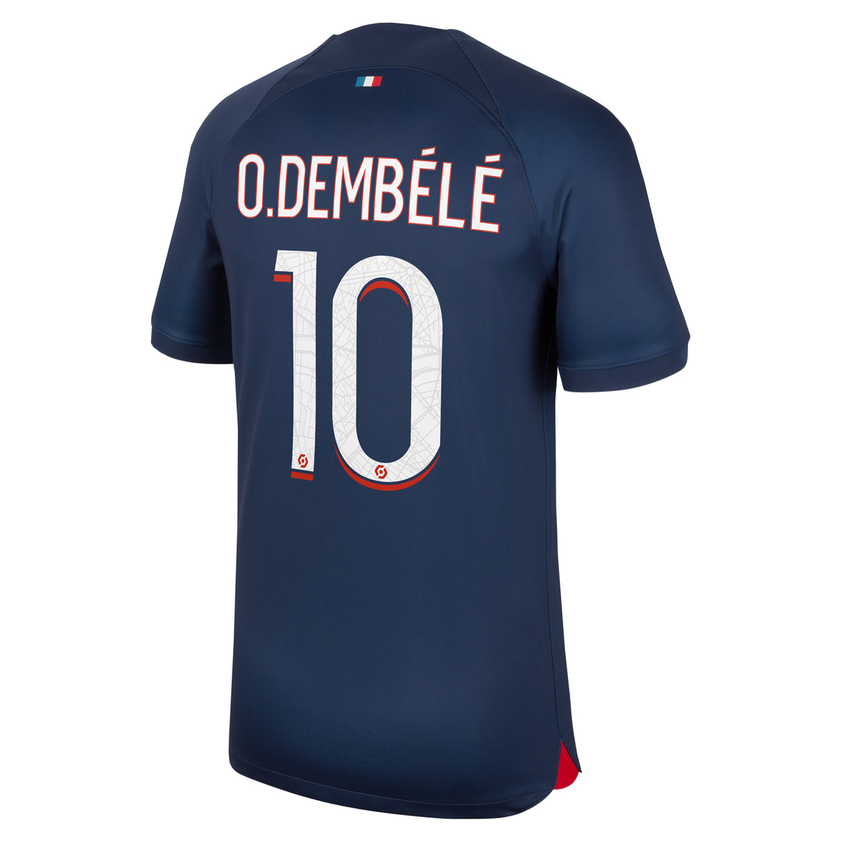 Paris Saint-Germain Nike Home Stadium Shirt 2023-24 With O.Dembélé 10 Printing - Kit Captain