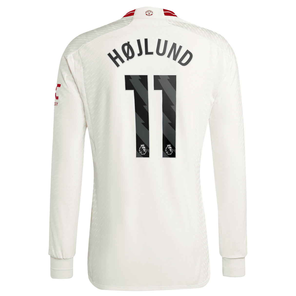 Manchester United EPL Third Authentic Shirt 2023-24 - Long sleeve with Højlund 11 printing - Kit Captain