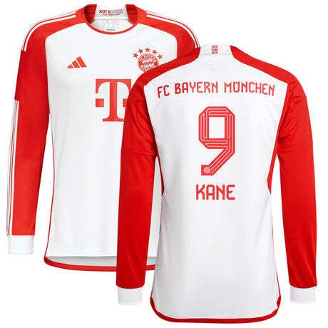 FC Bayern adidas Home Shirt 2023-24 - Kids - Long Sleeve - Harry Kane 9 - Kit Captain