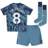 Aston Villa Third Infant Kit 2023-24 with Tielemans 8 printing - Kit Captain