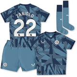 Aston Villa Third Infant Kit 2023-24 with Zaniolo 22 printing - Kit Captain