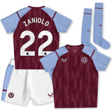 Aston Villa Castore Home Infant Kit 2023-24 with Zaniolo 22 printing - Kit Captain