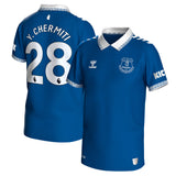 Everton Hummel Home Shirt 2023-24 - Kids with Y. Chermiti 28 printing - Kit Captain