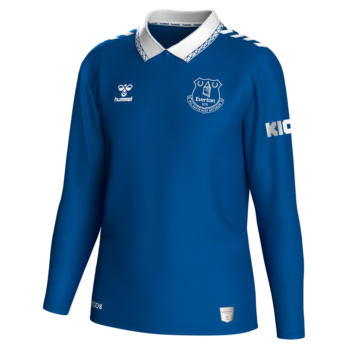 Everton Hummel Home Shirt 2023-24 - Long Sleeve - Kids with Y. Chermiti 28 printing - Kit Captain