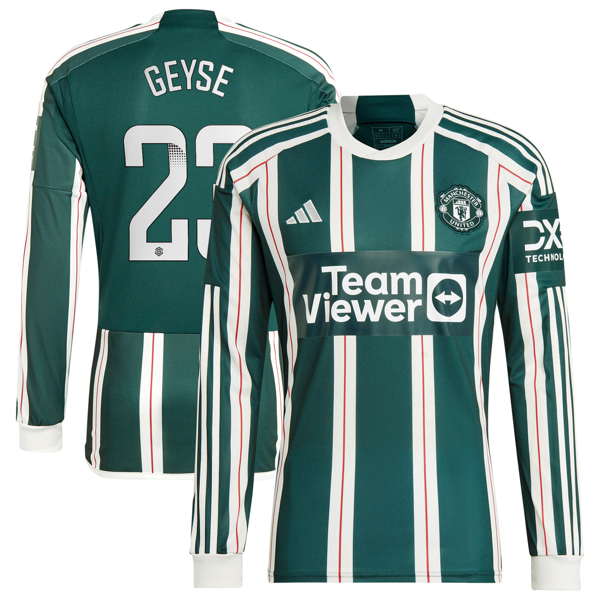 Maglia Manchester United WSL adidas Away 2023-24 - Manica lunga - Con stampa Geyse 23