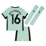 Chelsea Third Stadium Kit 2023-24 - Little Kids with Ugochukwu 16 printing - Kit Captain