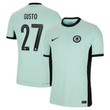 Chelsea Cup Third Vapor Match Shirt 2023-24 with Gusto 27 printing - Kit Captain