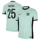 Chelsea Cup Third Vapor Match Shirt 2023-24 with Caicedo 25 printing - Kit Captain