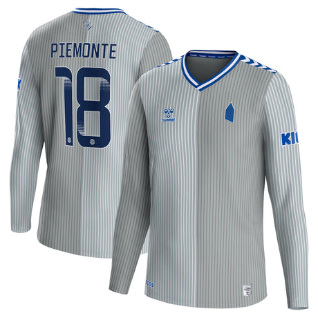 Everton WSL Hummel Third Shirt 2023-24 - Long Sleeve - Kids with Piemonte 18 printing - Kit Captain