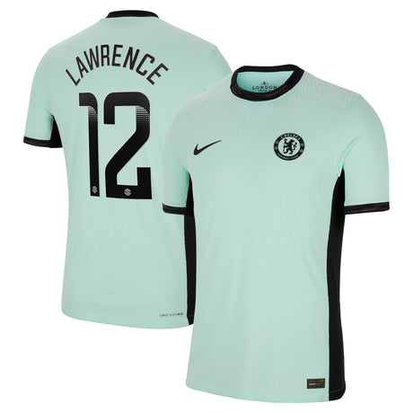 Chelsea WSL Third Vapor Match Shirt 2023-24 with Lawrence 12 printing - Kit Captain