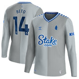 Everton Hummel Third Shirt 2023-24 - Long Sleeve with Beto 14 printing - Kit Captain