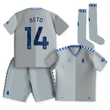 Everton Hummel Third Infant Kit 2023-24 with Beto 14 printing - Kit Captain