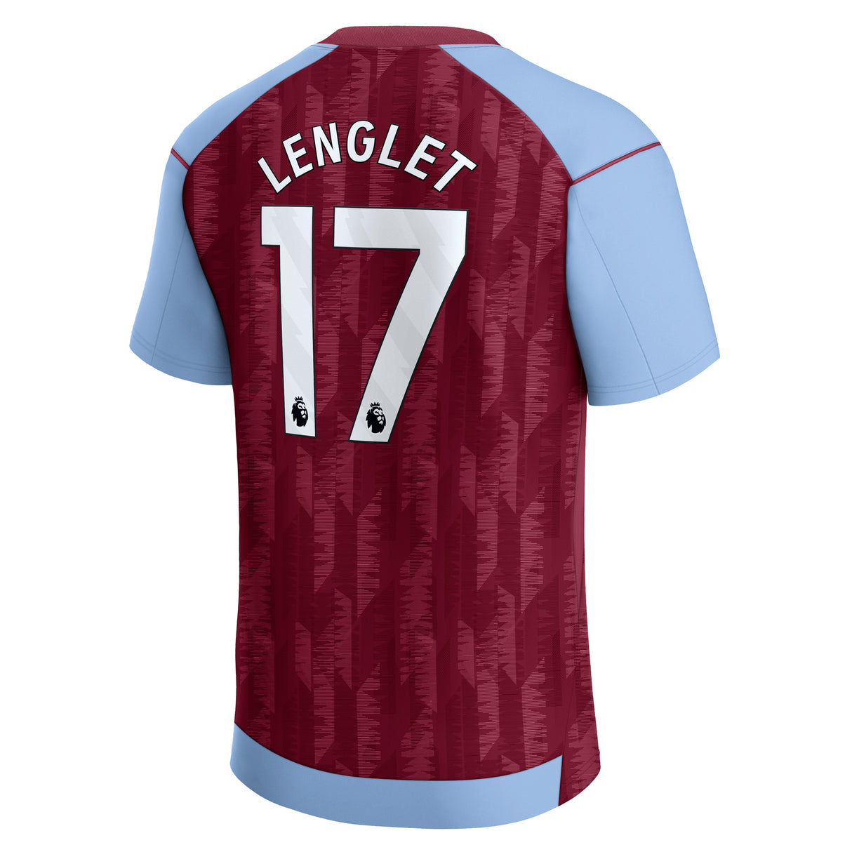 Aston Villa Castore Home Shirt 2023-24 - Kids with Lenglet 17 printing - Kit Captain