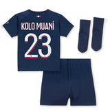 Paris Saint-Germain Nike Home Stadium Kit 2023-24 - Infant with Kolo Muani 23 printing - Kit Captain