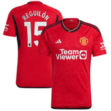 Manchester United EPL Home Shirt 2023-24 with Reguilón 15 printing - Kit Captain