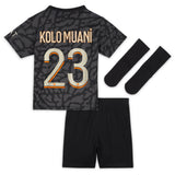 PSG x Jordan Third Stadium Kit 2023-24 - Infant with Kolo Muani 23 printing - Kit Captain