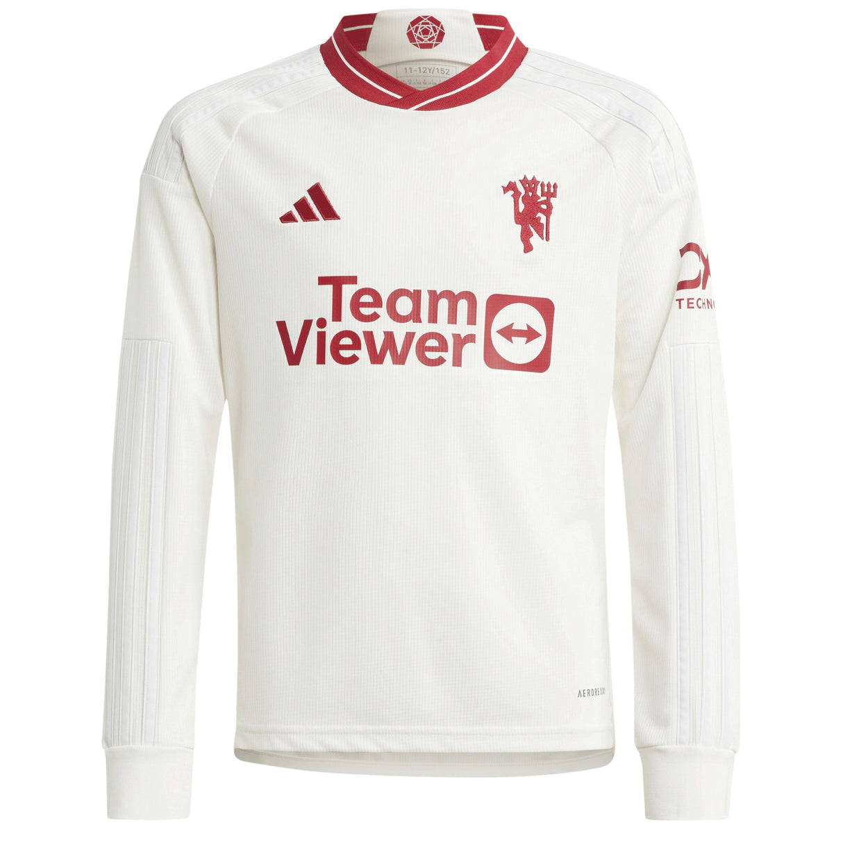 Manchester United EPL Third Shirt 2023-24 - Kids - Long Sleeve with Evans 35 printing - Kit Captain