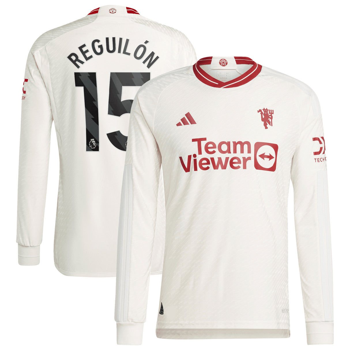 Manchester United EPL Third Authentic Shirt 2023-24 - Long sleeve with Reguilón 15 printing - Kit Captain