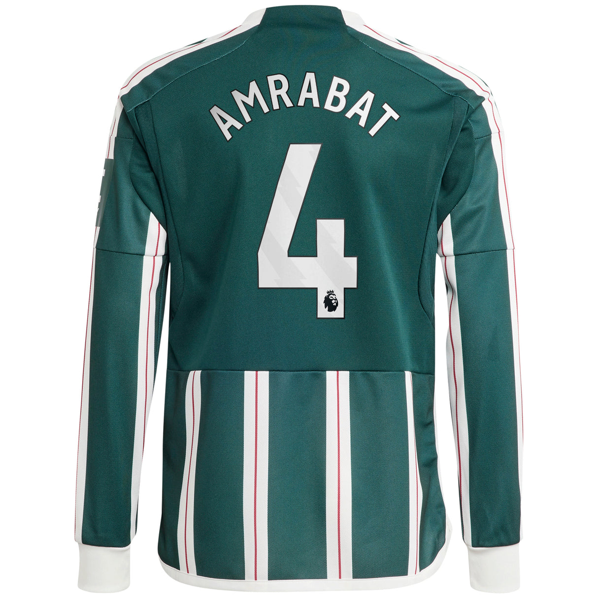 Manchester United EPL Away Shirt 2023-24 - Kids - Long Sleeve with Amrabat 4 printing - Kit Captain