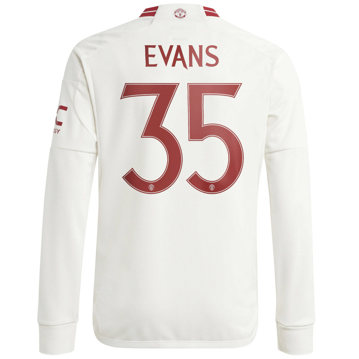 Manchester United Cup Third Shirt 2023-24 - Kids - Long Sleeve with Evans 35 printing - Kit Captain