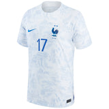 France Away Stadium Shirt 2022 with Todibo 17 printing - Kit Captain