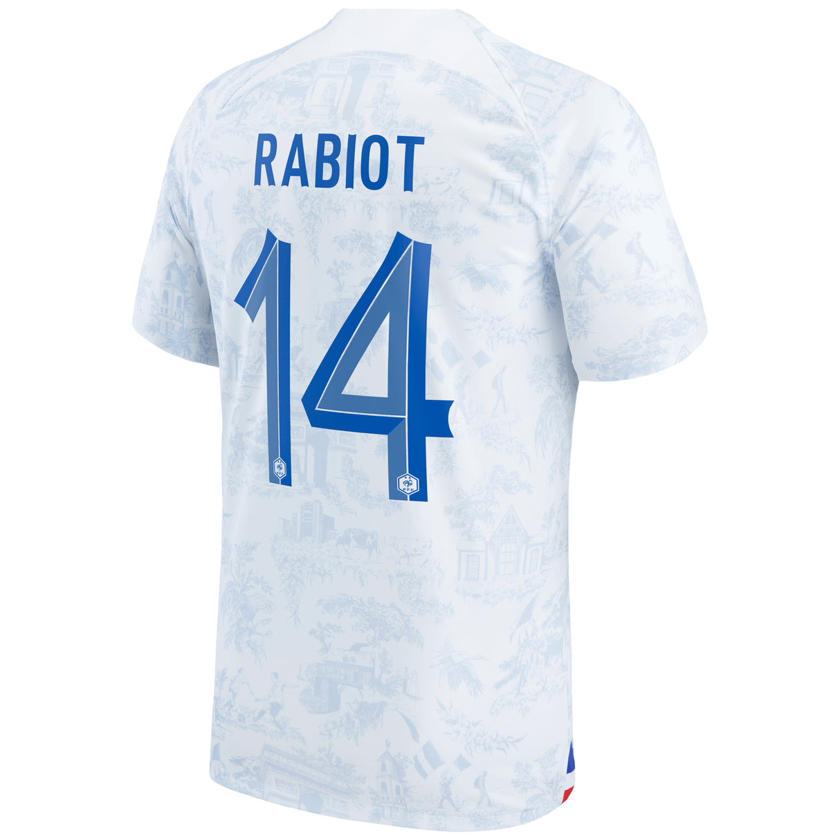 France Away Stadium Shirt 2022 with Rabiot 14 printing - Kit Captain