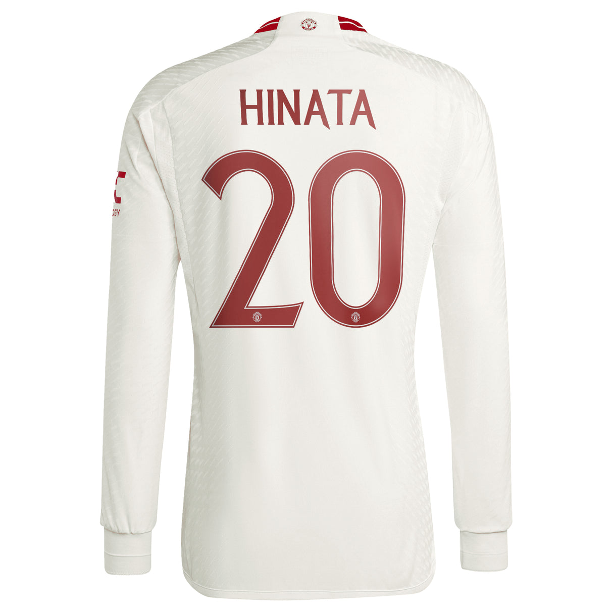 Manchester United Third Authentic Shirt 2023-24 - Long sleeve with Hinata 20 printing - Kit Captain