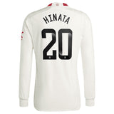 Manchester United WSL Third Authentic Shirt 2023-24 - Long sleeve with Hinata 20 printing - Kit Captain