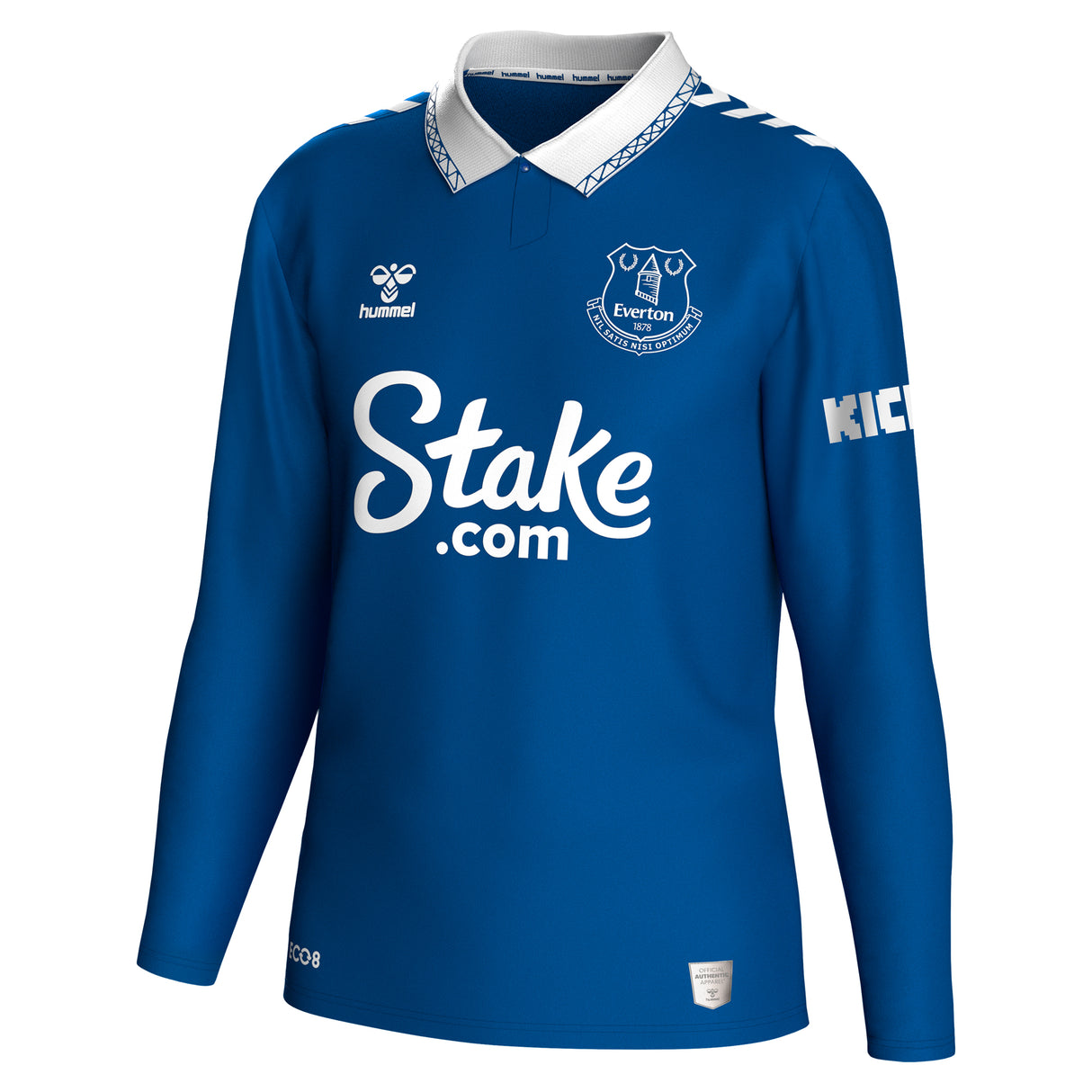 Everton Hummel Home Shirt 2023-24 - Long Sleeve with Andre Gomes 21 printing - Kit Captain