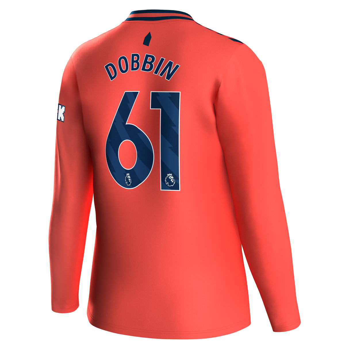 Everton Hummel Away Shirt 2023-24 - Long Sleeve with Dobbin 61 printing - Kit Captain