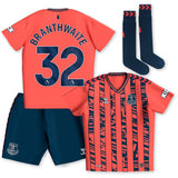 Everton Hummel Away Infant Kit 2023-24 with Branthwaite 32 printing - Kit Captain