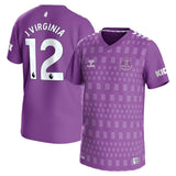 Everton Hummel Third Goalkeeper Shirt 2023-24 - Kids with J.Virginia 12 printing - Kit Captain