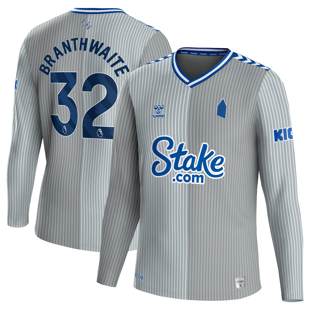 Everton Hummel Third Shirt 2023-24 - Long Sleeve with Branthwaite 32 printing - Kit Captain