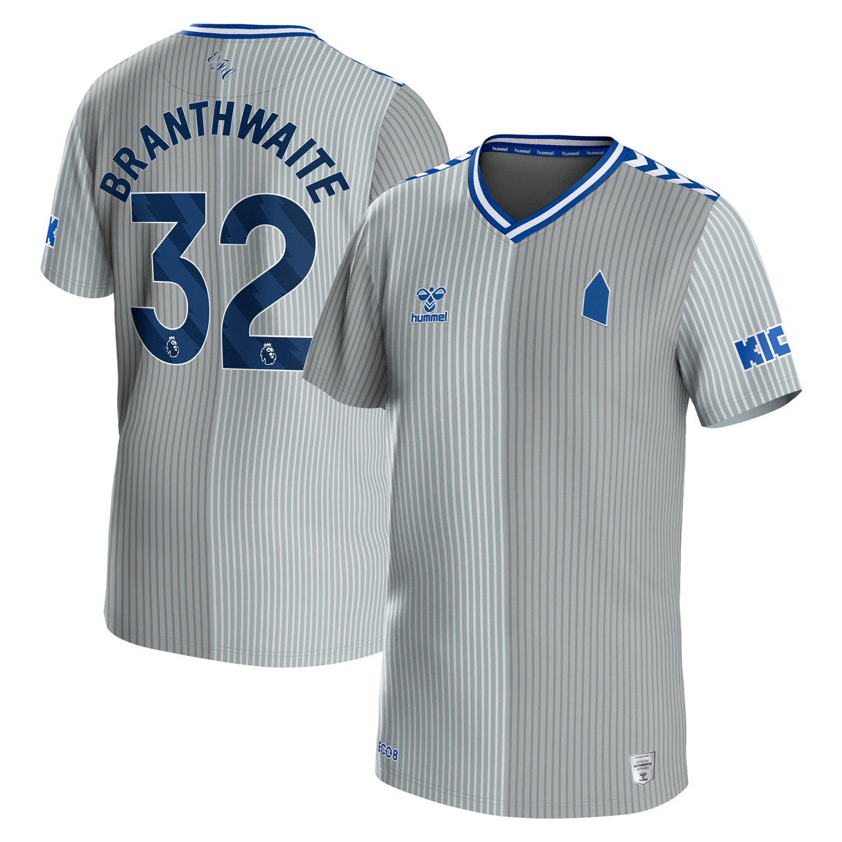 Everton Hummel Third Shirt 2023-24 - Kids with Branthwaite 32 printing - Kit Captain